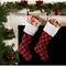 DII® Red & Black Buffalo Check Holiday Stockings Set